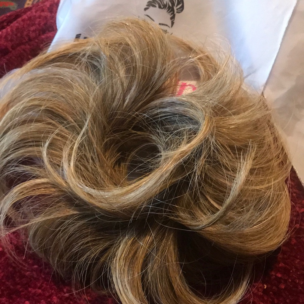 Messy bun, example shown.